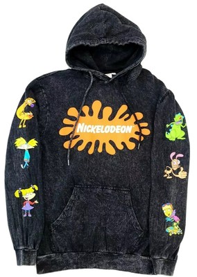 Black Hoodie Nickelodeon Logo Retro 
