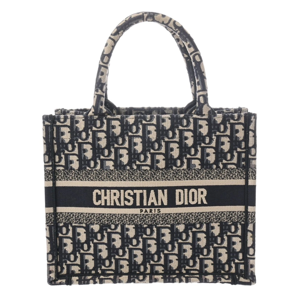 Petit sac fourre tout CHRISTIAN DIOR Book bleu marine/beige 800000136574000