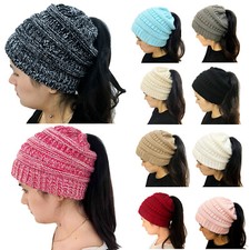 Women Bubble Knit Slouchy Baggy Beanie Oversize Winter Hat Ski Slouchy Cap Skull