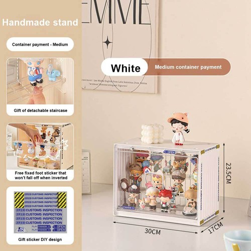 Popmart Figures Acrylic Display Box Display Container Storage Box 30x17x23.5cm - Picture 3 of 10