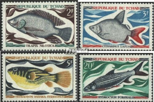 Tschad 282-285 (kompl.Ausg.) postfrisch 1969 Einheimische Süßwasserfische - Bild 1 von 1