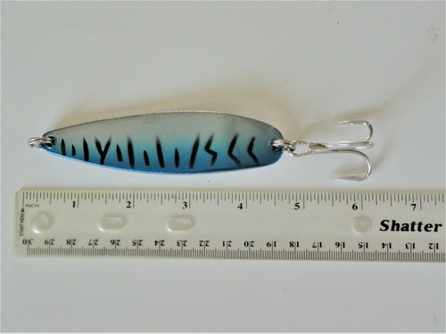 2oz Casting crocodile spoons saltwater fishing lures-6 Pieces Blue Mackerel - Picture 2 of 2