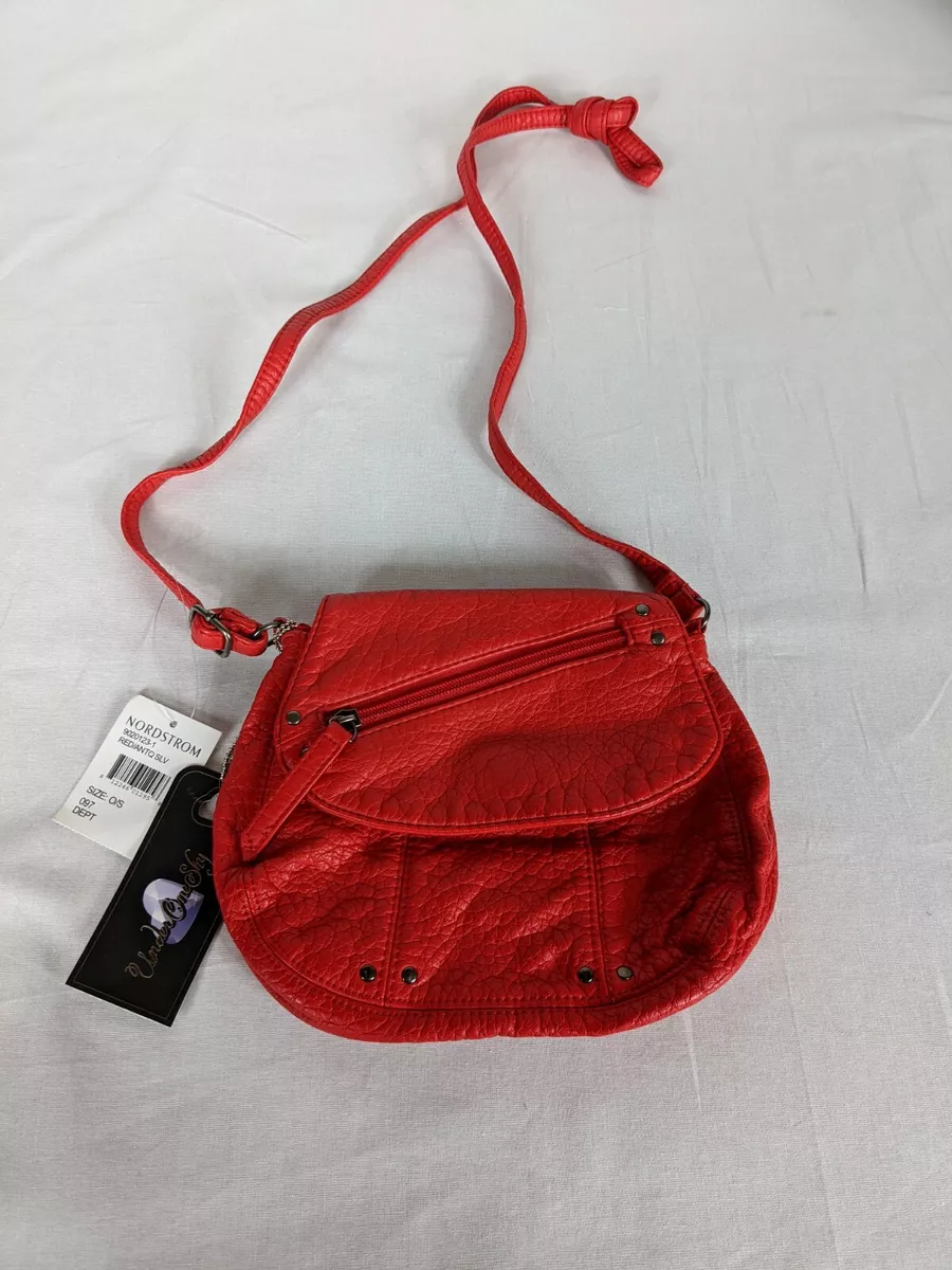 Under One Sky Red Crossbody Purse Zippered Pocket Small Shoulder Bag NEW NWT