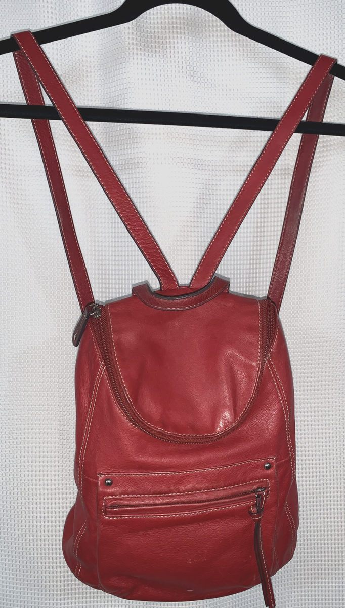 Tignanello Leather Red Backpack.. TIGNANELLO Women main image 2