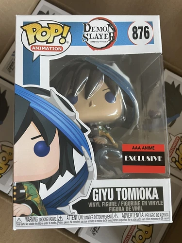 Funko Pop! Giyu Tomioka *AAA Anime Exclusive* Demon Slayer In Hand + Protector