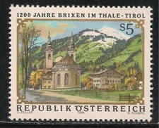 Austria #1437 (A805) VF MNH - 1988 5s Brixen-im-Thale, 1200th Anniversary