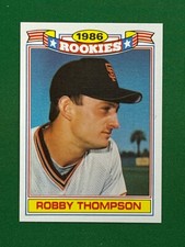 1987 Topps Baseball 1986 Rookies Commemorative Set Glossy #21 Robby Thompson