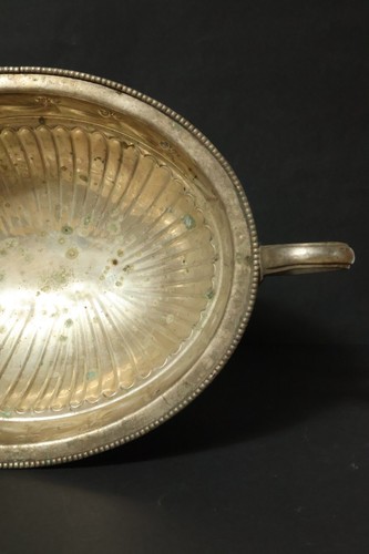 Antica ciotola da appoggio in argento grande 50 cm centrotavola ciotola giardiniere argento? - Foto 20 di 22