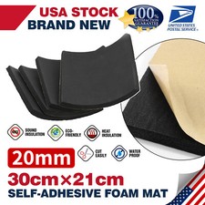 4 Sheets Adhesive Neoprene Rubber Sheet Sponge Foam Pad for Craft 12" x 8"