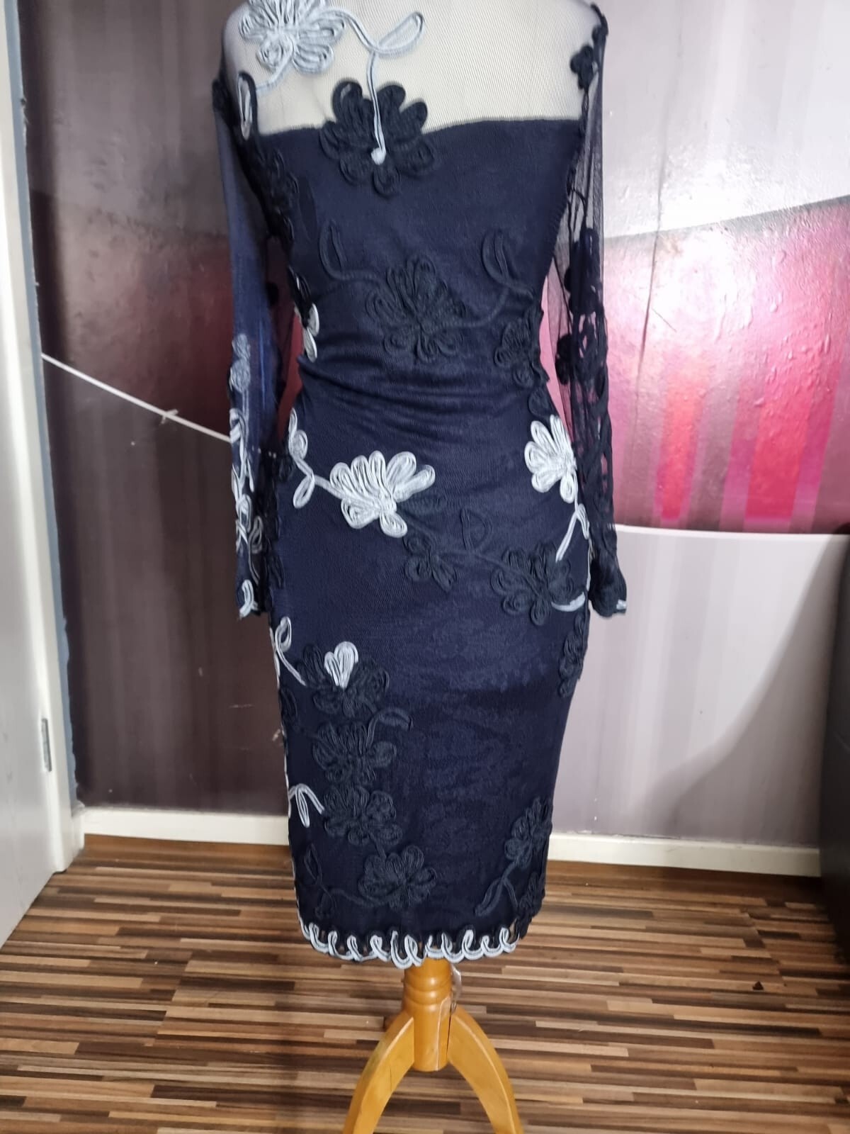 PHASE EIGHT FIFI NAVY EVENING DRESS SIZE 16 eBay