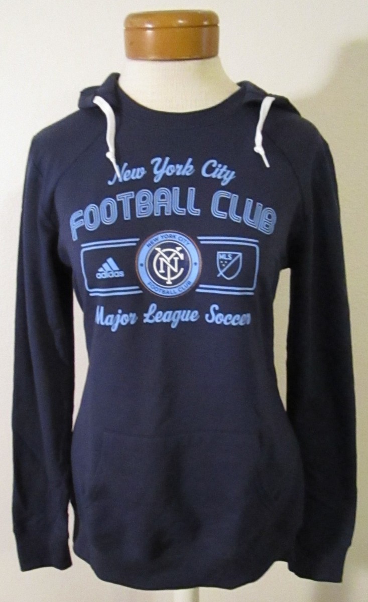 Adidas New York City FC Womens Box Line Arch Pullover Hoodie M