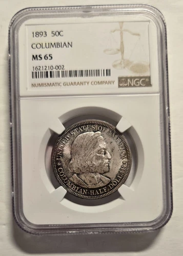 Columbian Commemorative Silver Half Dollar 1893 MS65 NGC