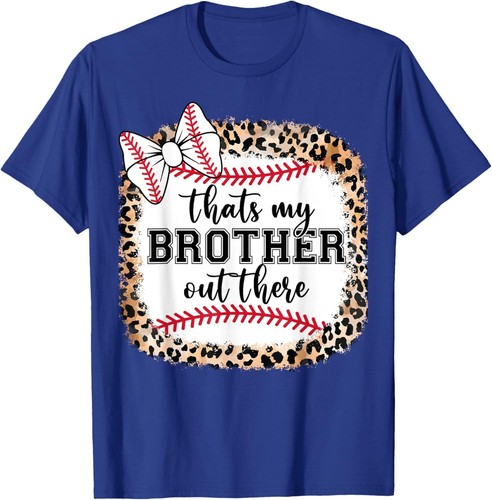 Baseball Sister Thats My Brother Out There Baby Toddler Girl T-Shirt - Picture 13 of 15