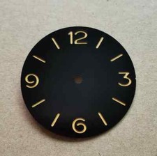 39mm black Watch dial Green luminous for eta6497 6498 ST3600 ST3621