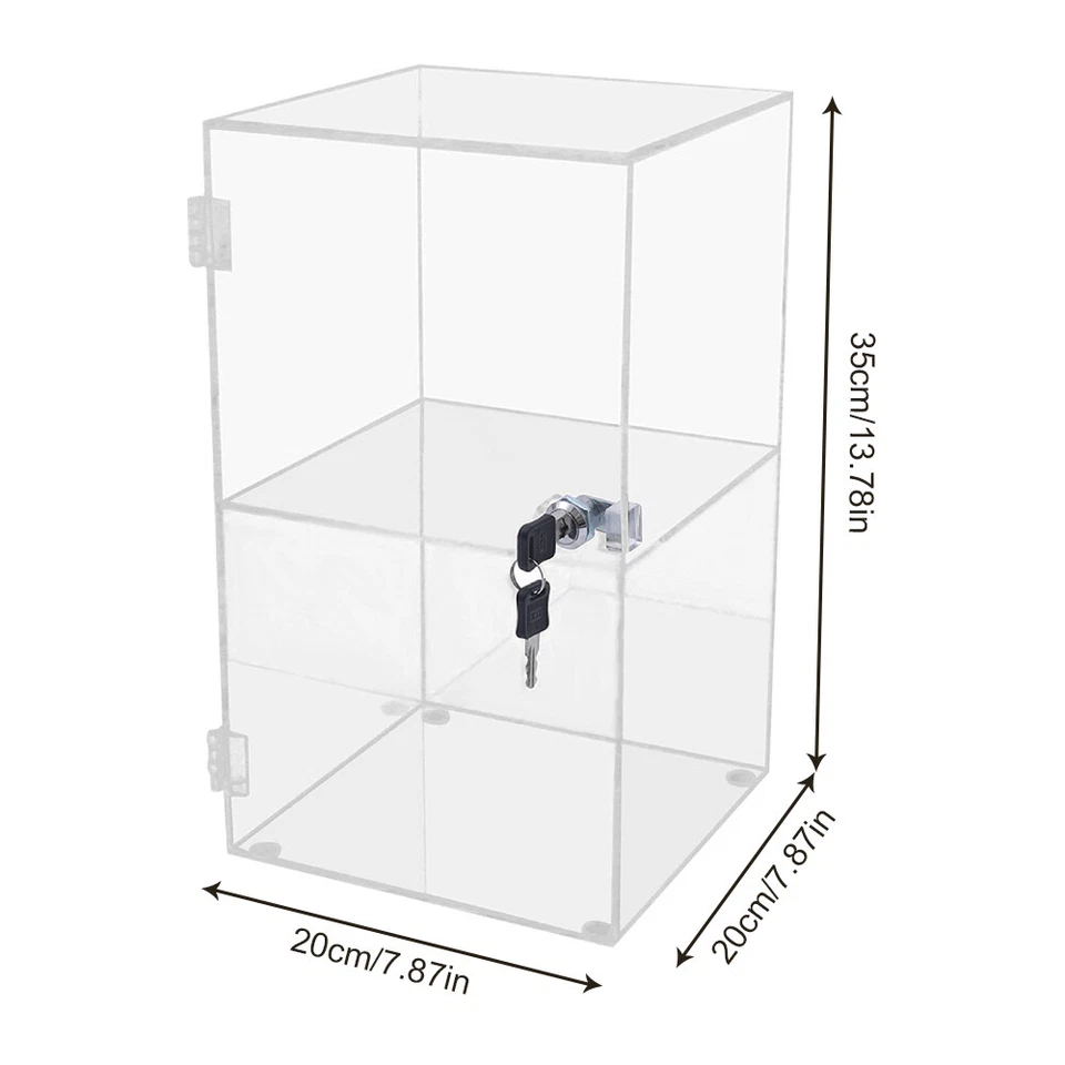2-layers Transparent Countertop Display Storage Cabinet Acrylic Product Display - Image 3 of 4