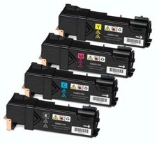 XEROX PHASER 6500 HIGH YIELD LASER TONER CARTRIDGE SET BLACK CYAN MAGENTA YELLOW