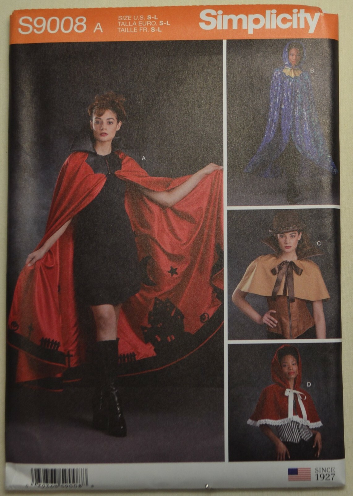 Simplicity- 9008 - Misses Capes: Vampire, Goth or Victorian Styles ...