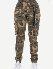 NEW Plus Size Camo Cargo Joggers with Pockets
