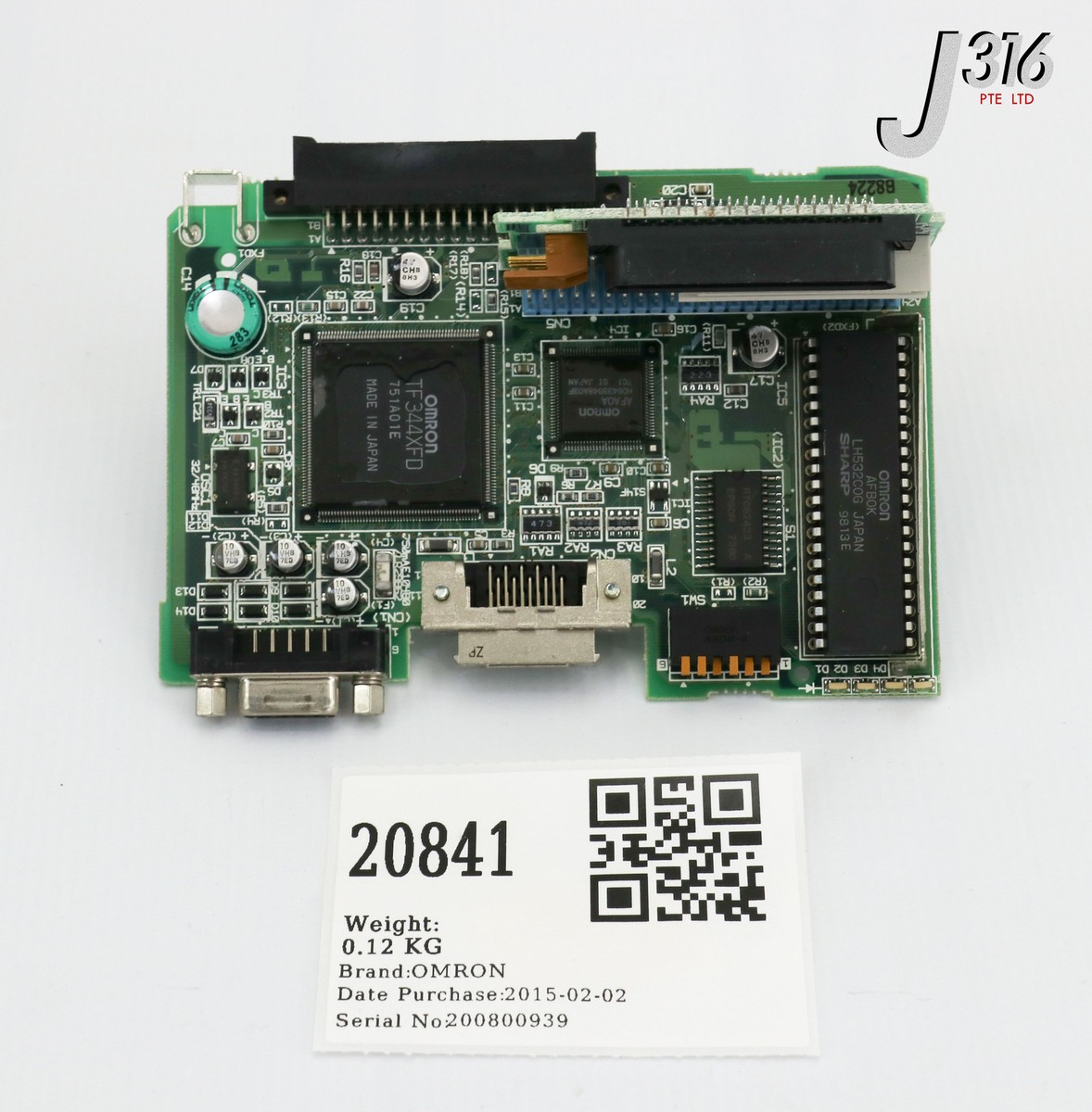 20841 OMRON PCB, MOTHER BOARD W/ C200HE-CPU32, 2347968-5E, 2348414