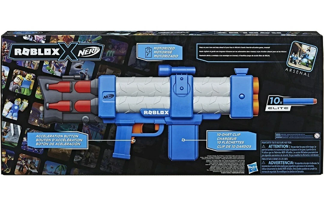 NERF × Roblox Arsenal Pulse Laser Motorized Dart Blaster + 10