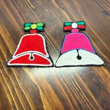 Darling Two Sided Handmade Vintage Bell Ornaments