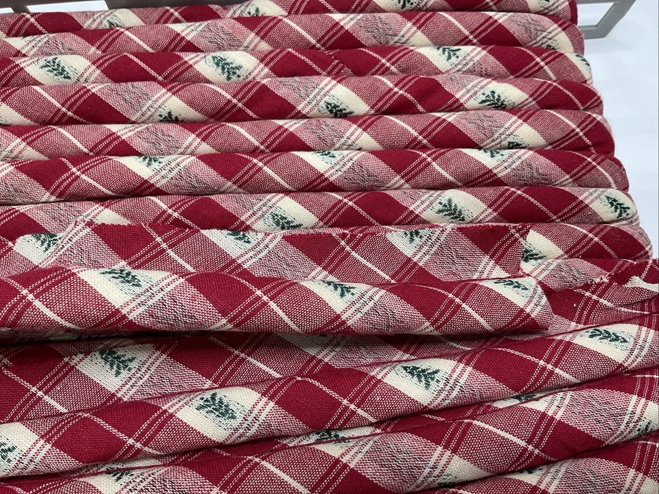 Vintage Aspen Plaid Fabric Cord Lip Edge 1/2” Soft Cotton Cord 10 Yards EG42 - Image 2 of 3