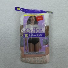 Hanes Underwear Womens 8 Extra Large Briefs Breathable Cotton 10 Pairs