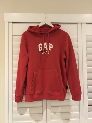 GAP x Disney Unisex Mickey Mouse Rot Hoody Pullover Pulli Gr. XS *NEU* Neu mit Etikett