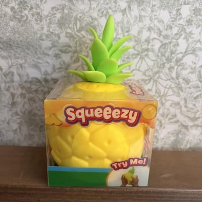 Squeeezy Pineapple Tactile Squeeze Toy, Yellow/Green, Ages 4-7 Years