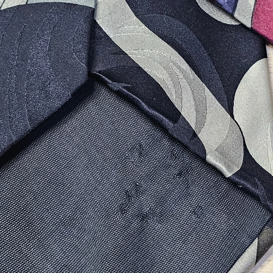 Галстук мужской Cellini абстрактный узор бордовый серый шелк классическая ширина - Изображение 3 из 4