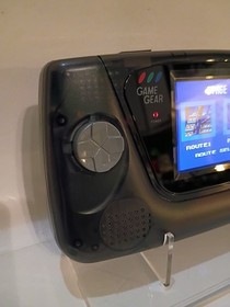 RARE Authentic Smoke Clear Black Sega Game Gear Console w Modern LCD US Seller