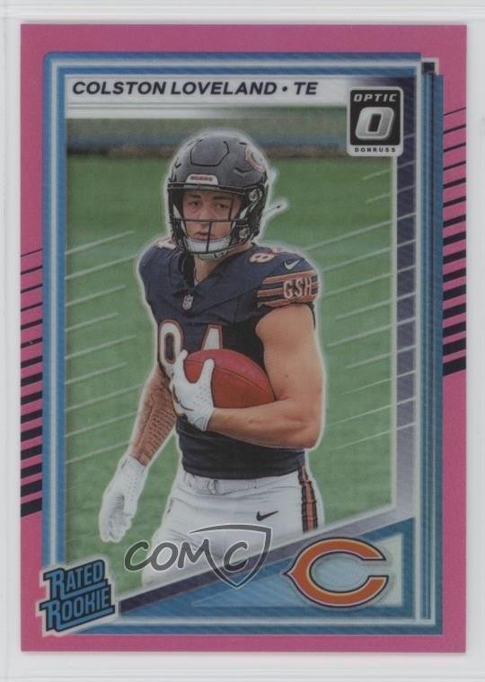Colston Loveland Panini Donruss #310 Preview Pink Optic