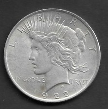 DOLLAR PEACE DOLLAR, 1922 PHILADELPHIA PHILADELPHIA 26.77 gr. USA USA SILVER