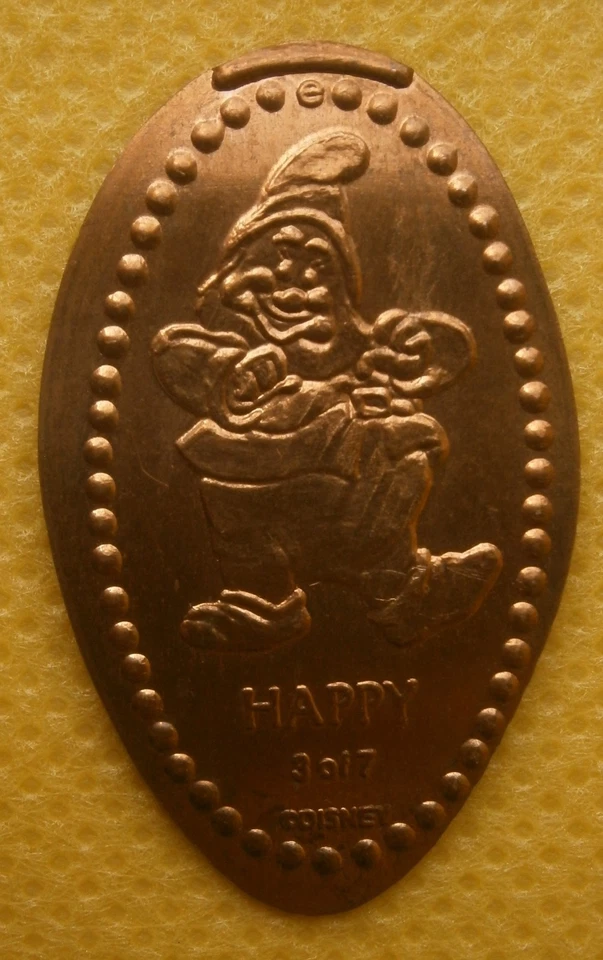 (4) Vintage Rolled Copper Pennies Depicting Disney Characters, POCAHONTAS... - Image 3 of 4