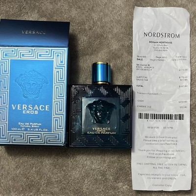 Versace Eros Eau de Parfum Spray 100ml 3.4oz - With Box