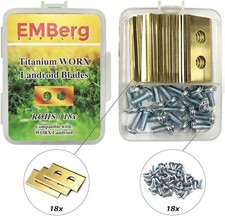 EMBerg Endurance Blades (18 Pack) for Worx Landroid Robotic Mowers (Titanium...