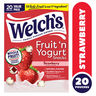 #ad Welch#x27;s Fruit Snacks Fruit #x27;n Yogurt Strawberry 0.7oz 20 Count $6.69