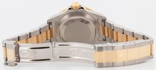 Rolex Submariner Date 40mm BLUE 18K Gold No-Holes GOLD BUCKLE Steel 16613 Watch 8