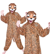 Boys Child Tiger Kids Fancy Dress Up Funky Jungle Zoo Animal Costume Girls New