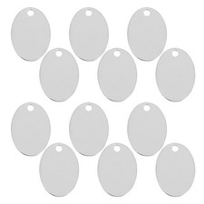 25 Pcs Blank Dog Tags for Engraving Stamping Blanks Engravable Keychain Metal