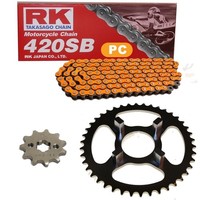 Kettensatz Honda Cb 50 80-83 Kette Rk Pc 420 Sb 102 Offen Orange 12/42