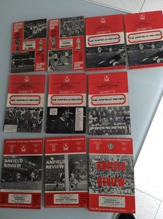 10 X LIVERPOOL EUROPEAN HOME GAMES FROM 1969 1977 FAIRS EUROPEAN EUFA CUP
