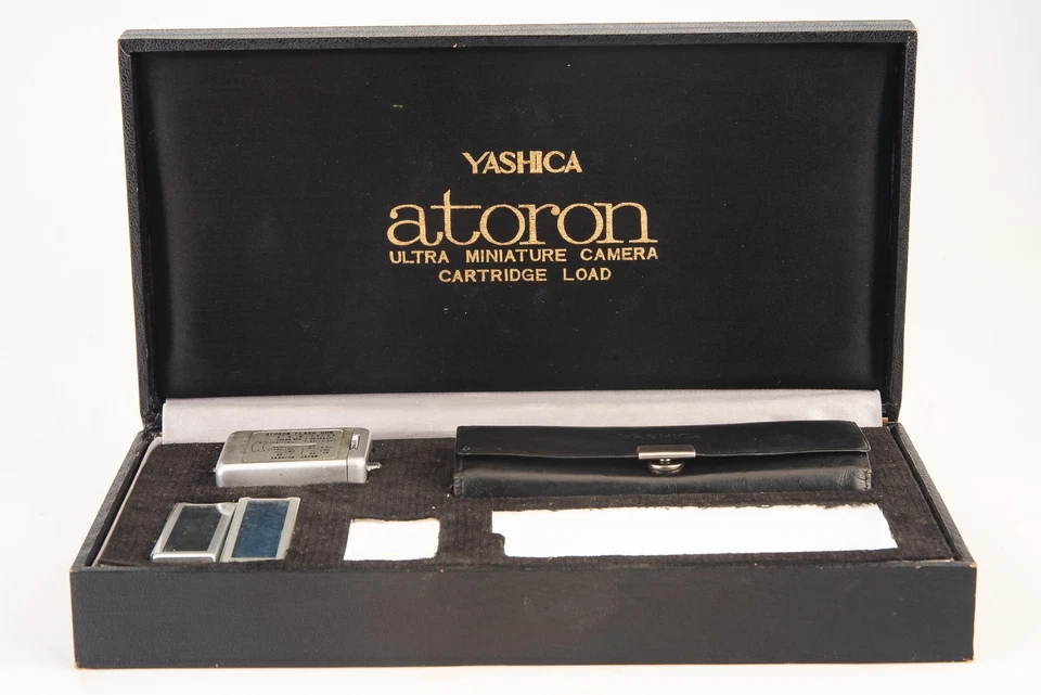 Yashica Atoron Ultra Miniature Camera Original Box Case Flash & Filters V25 - Image 3 of 4