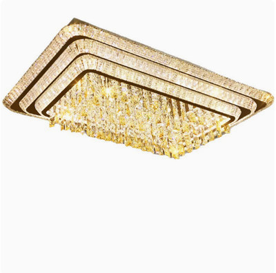 Minimalist LED Lighting Luxury Crystal Ceiling Light Restaurant Flush Chandelier