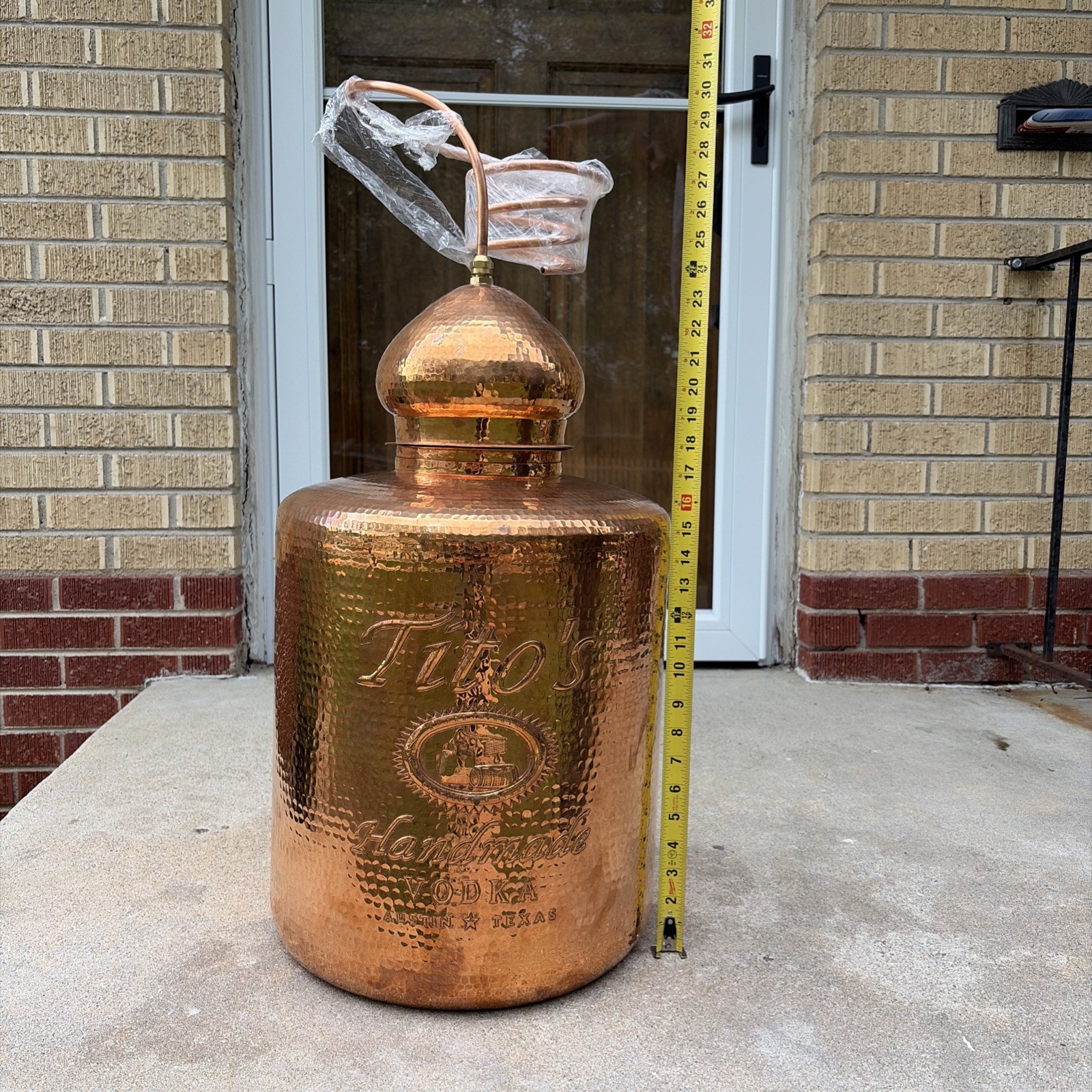 10-12 Gallon Large Tito's Handmade Vodka Copper Still 24" Tall X 14” Wide