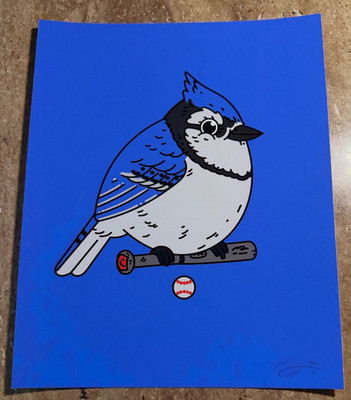 Mike Mitchell 2025 ''Blue Jay II'' Fat Bird Sunday Afternoon Variant - 79/100