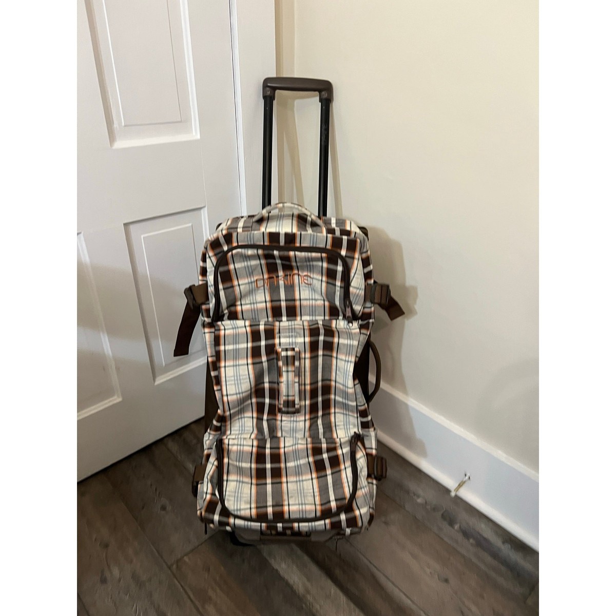 新品未使用DAKINEダカインGIRLS SPLIT ROLLER SM 65L Dakine girls split roller duffel bag 90L brown plaid rolling