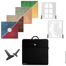 V-FLAT WORLD Textured Kit with 4x 24x24" Double Sided Duo Board Backdrop and 2x