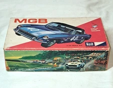 HTF 1975 MPC 1/32 Model Kit #7506-75 MGB Unstarted Display Stand & Background