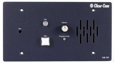 Clear-Com KB-701 One Channel PTT 4 Gang Flush  Mount Speaker Station (Open Box)